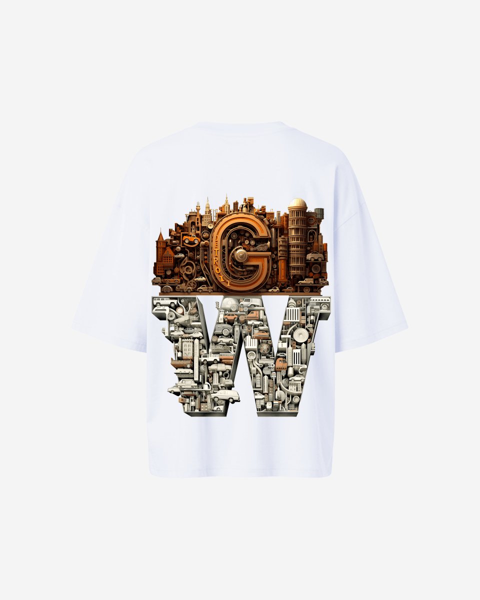 G West Womens OVERSIZED DETROIT MOTORCITY T-SHIRT