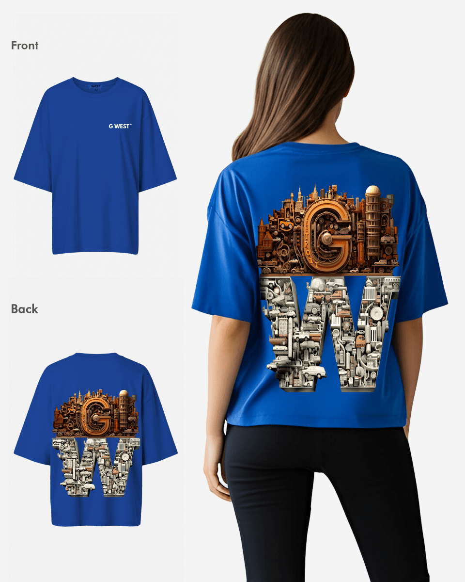 G West Womens OVERSIZED DETROIT MOTORCITY T-SHIRT