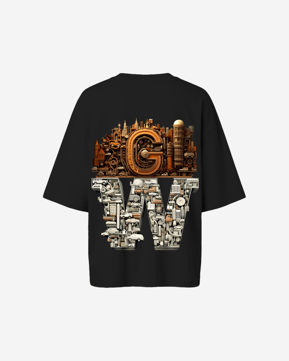 G West Womens OVERSIZED DETROIT MOTORCITY T-SHIRT