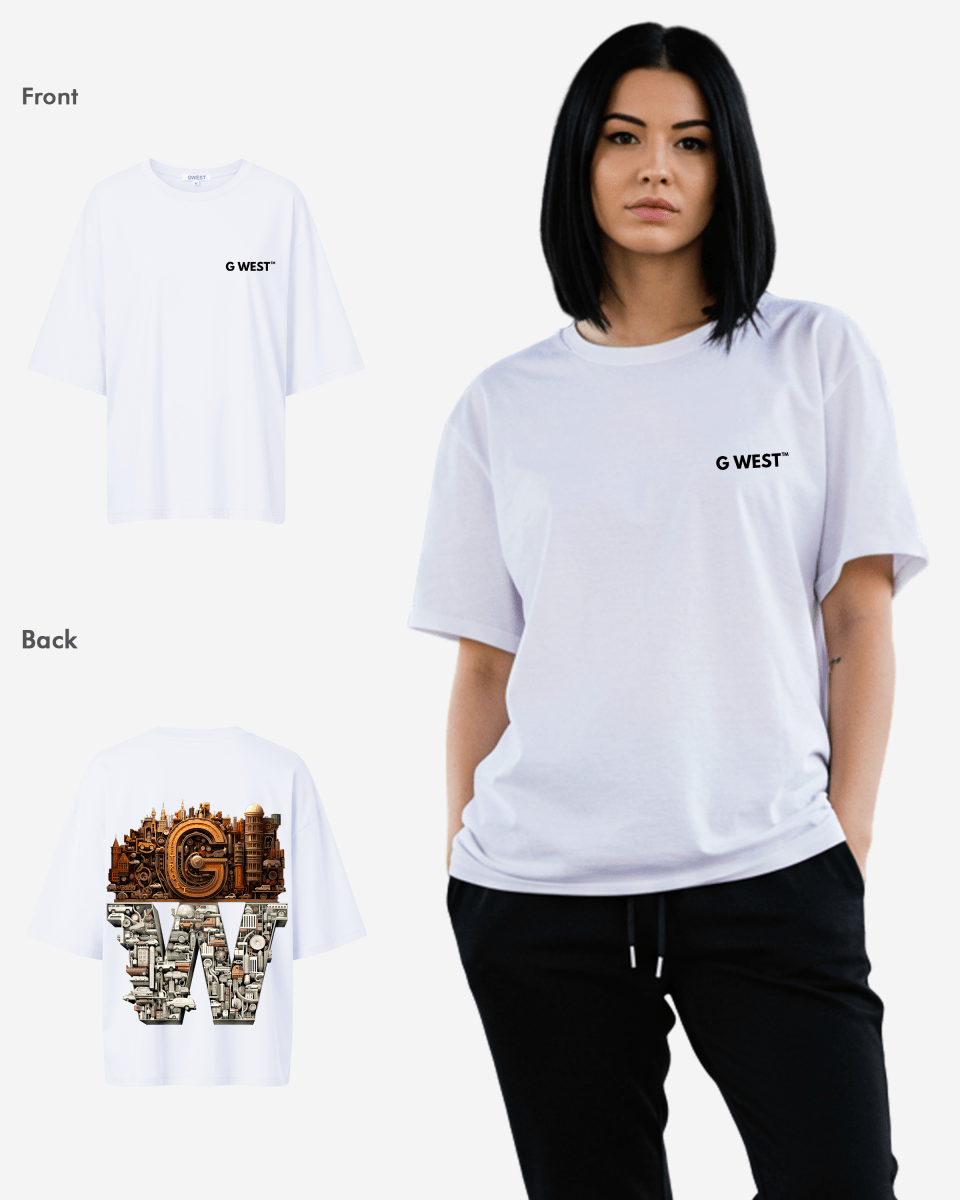 G West Womens OVERSIZED DETROIT MOTORCITY T-SHIRT