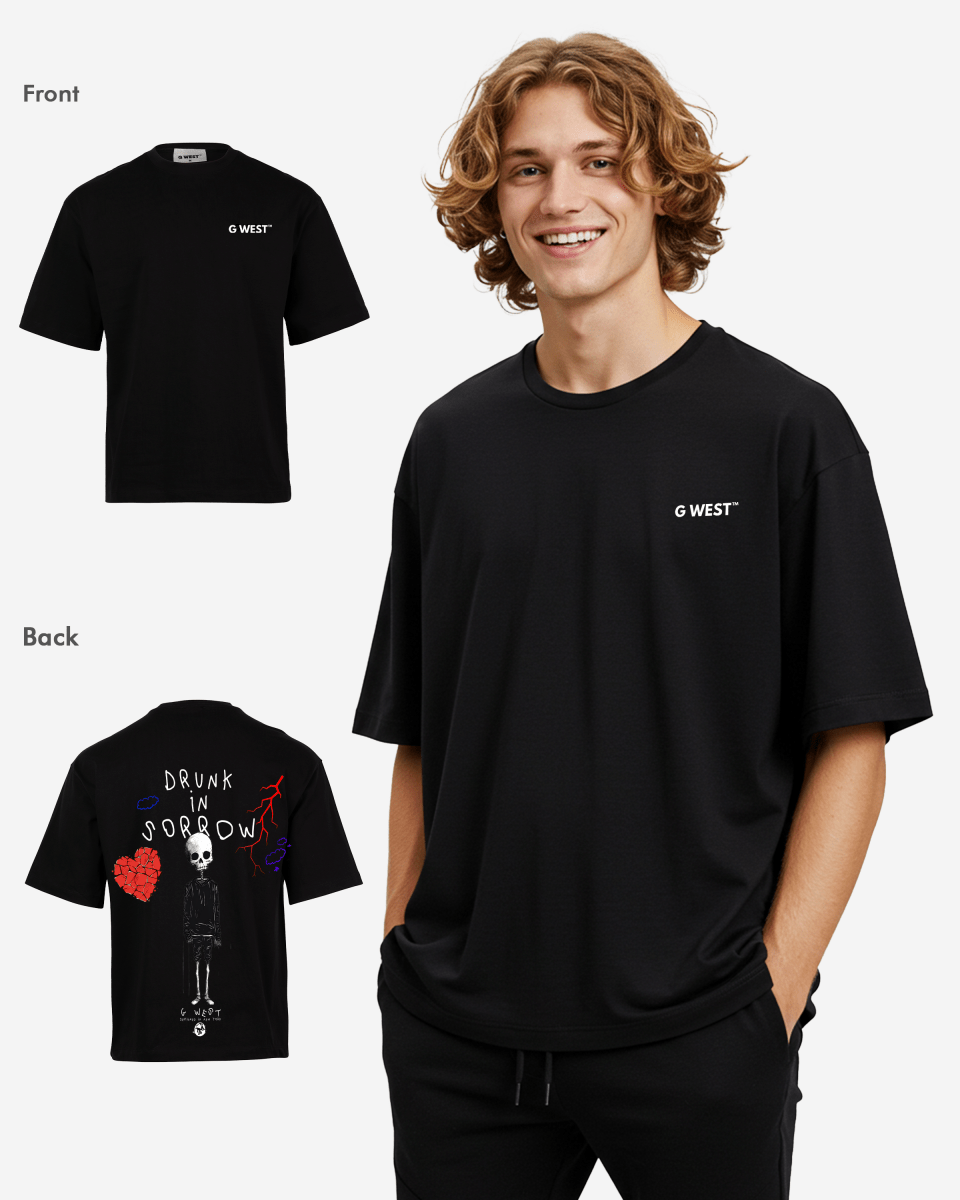 G West Oversized Drunk In Sorrow T-Shirt Mens