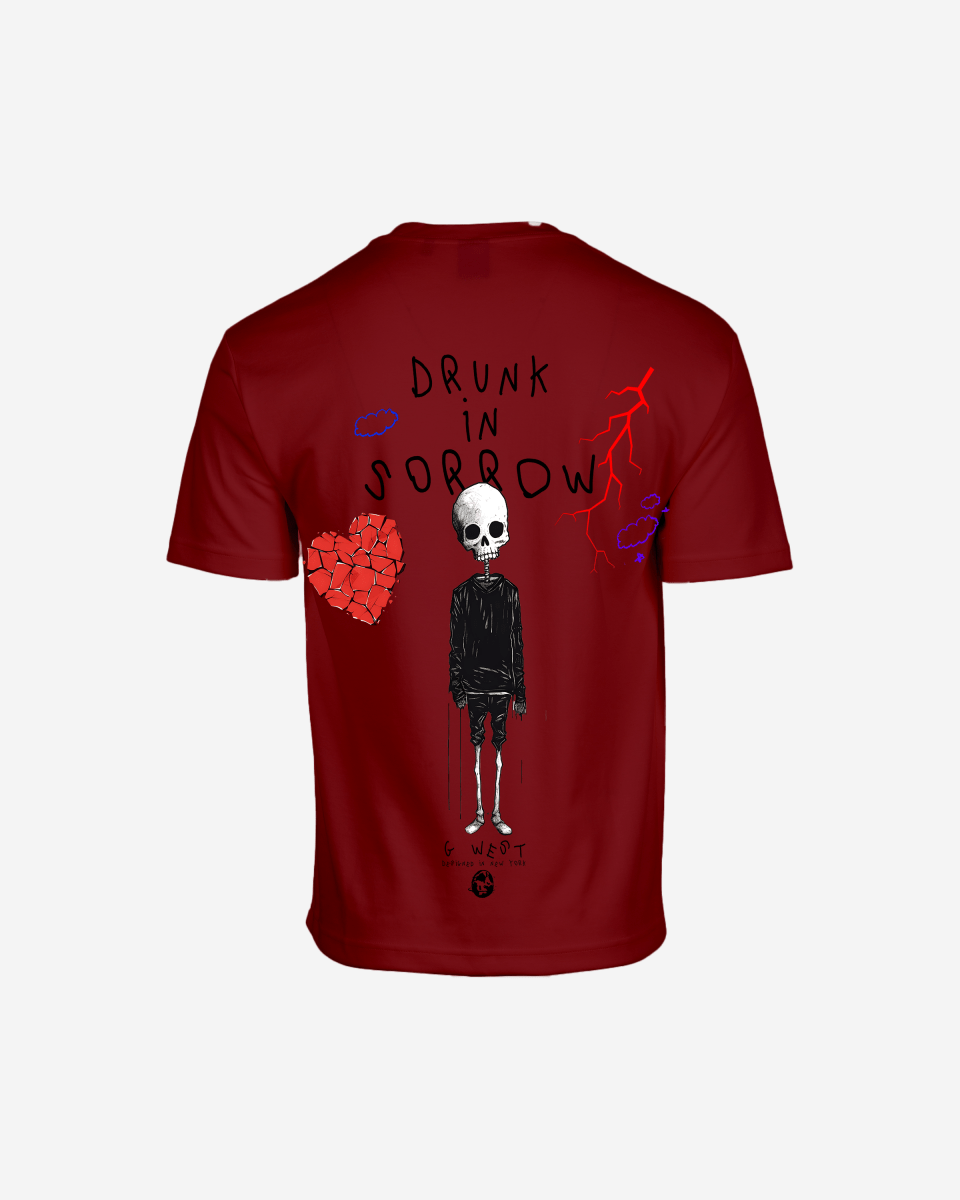 G West Oversized Drunk In Sorrow T-Shirt Mens