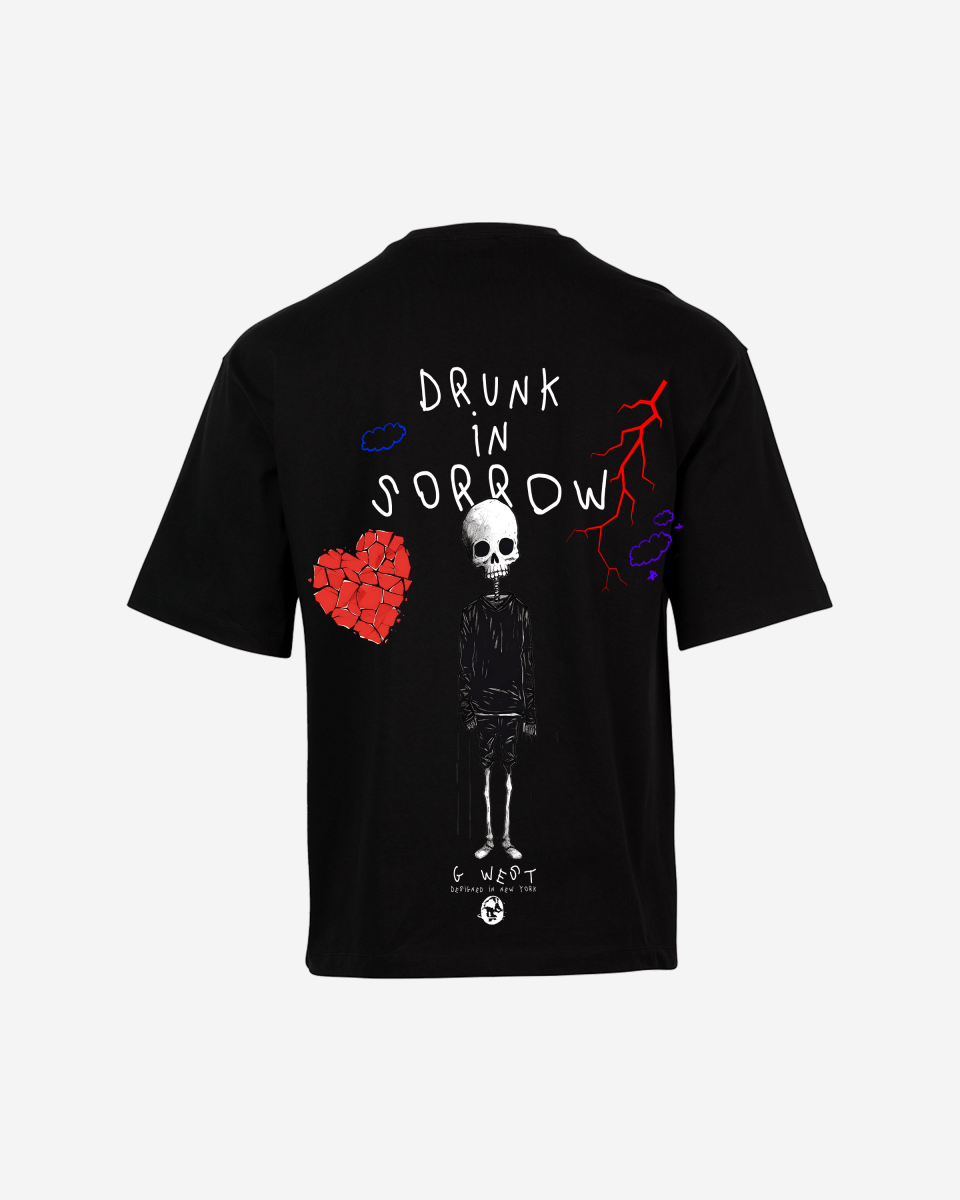 G West Oversized Drunk In Sorrow T-Shirt Mens