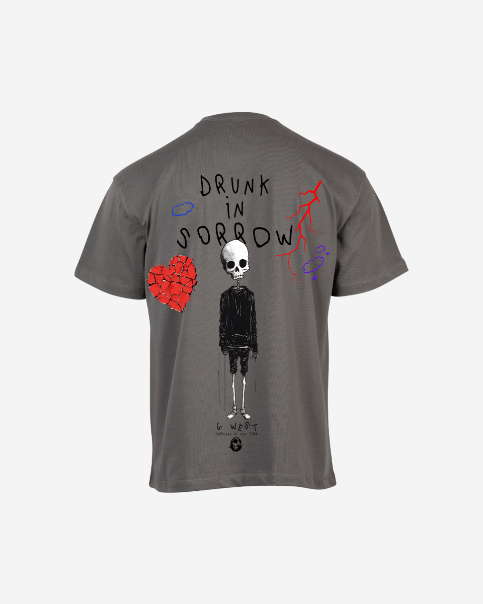 G West Oversized Drunk In Sorrow T-Shirt Mens