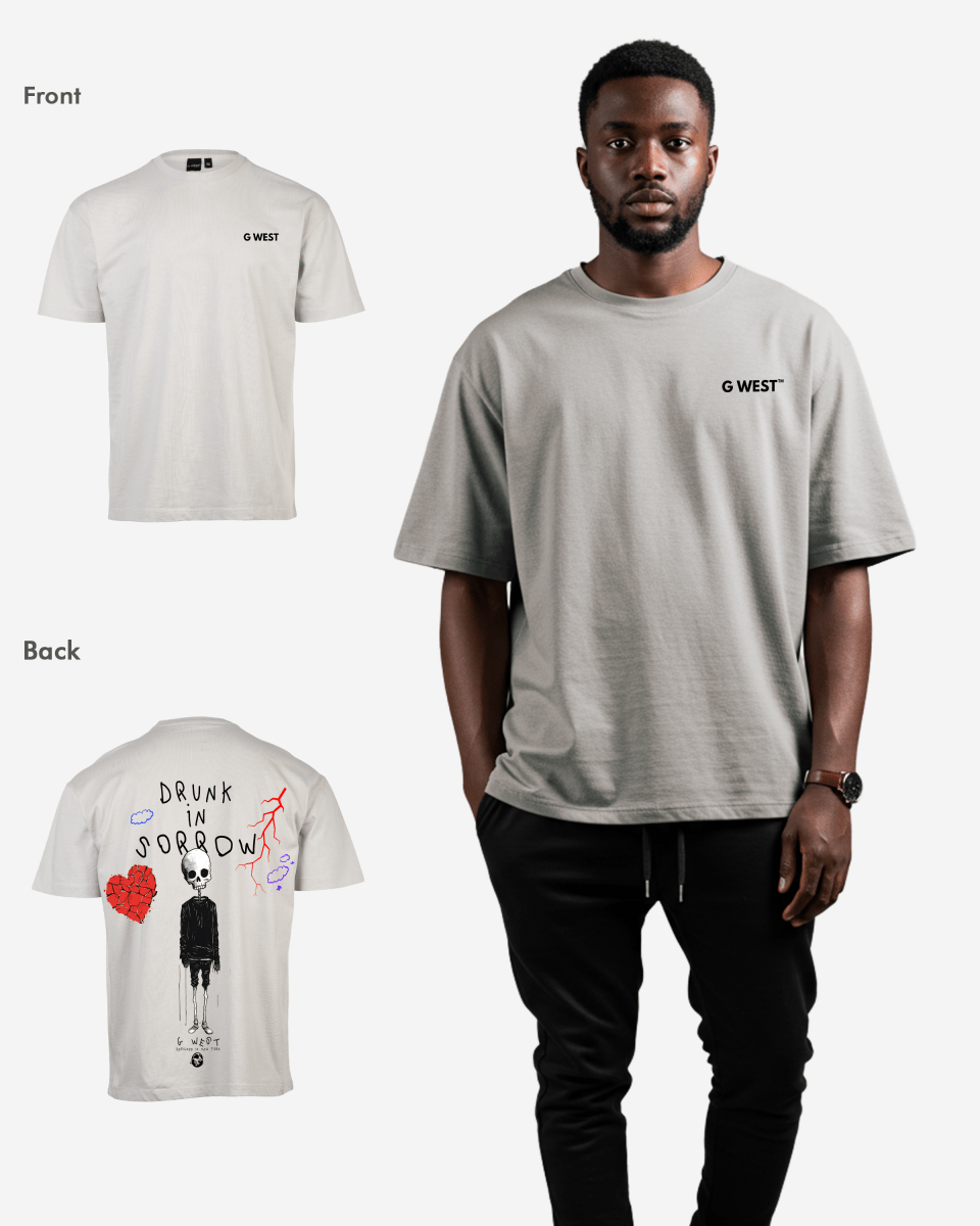 G West Oversized Drunk In Sorrow T-Shirt Mens