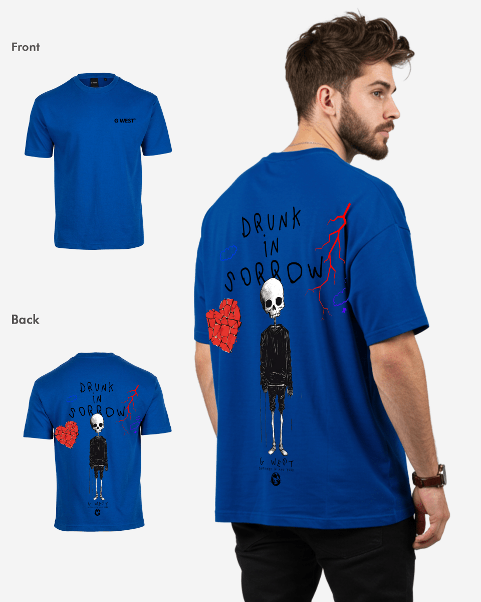 G West Oversized Drunk In Sorrow T-Shirt Mens