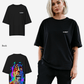 G West Womens Oversized Flaming Zombie Tee