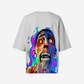 G West Womens Oversized Flaming Zombie Tee