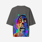 G West Womens Oversized Flaming Zombie Tee