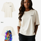 G West Womens Oversized Flaming Zombie Tee