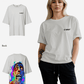 G West Womens Oversized Flaming Zombie Tee