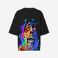 G West Womens Oversized Flaming Zombie Tee