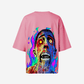 G West Womens Oversized Flaming Zombie Tee