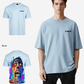 G West Mens Oversized Flaming Zombie Tee