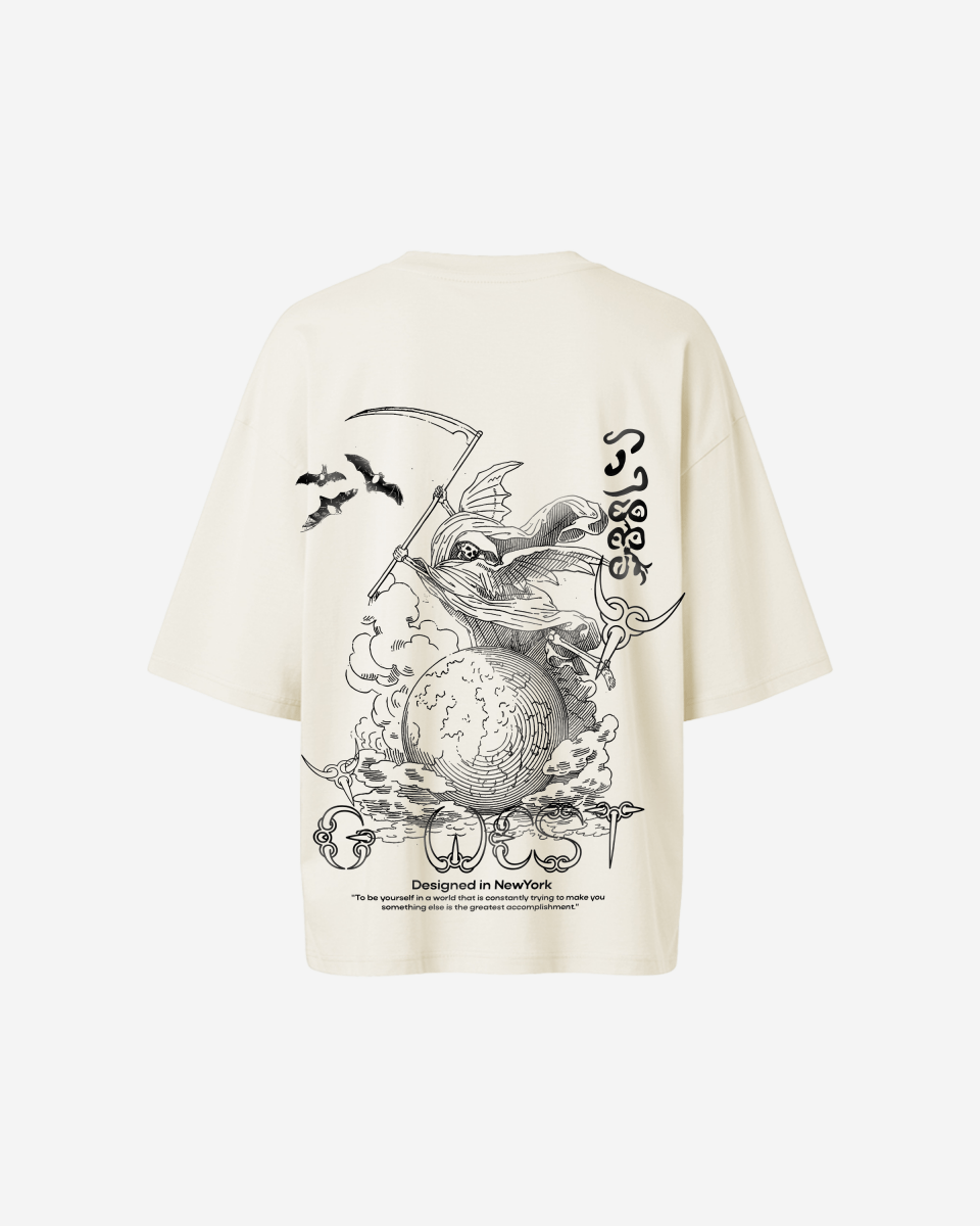 G West Womens Oversized Gratitude Reaper Tee