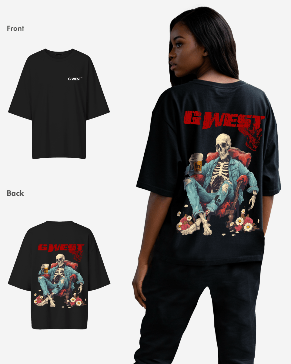 G West Womens Oversized Happy Hour T Shirt