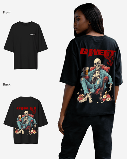 G West Womens Oversized Happy Hour T Shirt