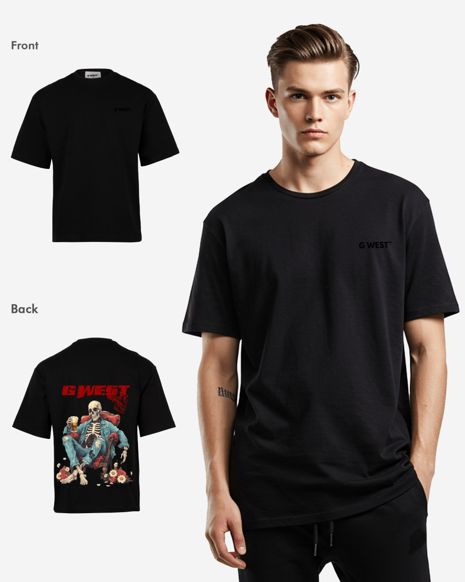 G West Mens Oversized Happy Hour T Shirt