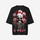 G West Womens Oversized Ice Cream Skull Tee