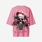 G West Womens Oversized Ice Cream Skull Tee