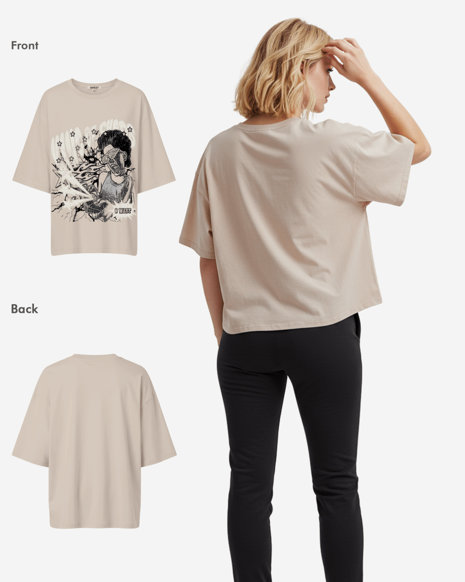 G West Womens Oversized King Of Chaos T Shirt