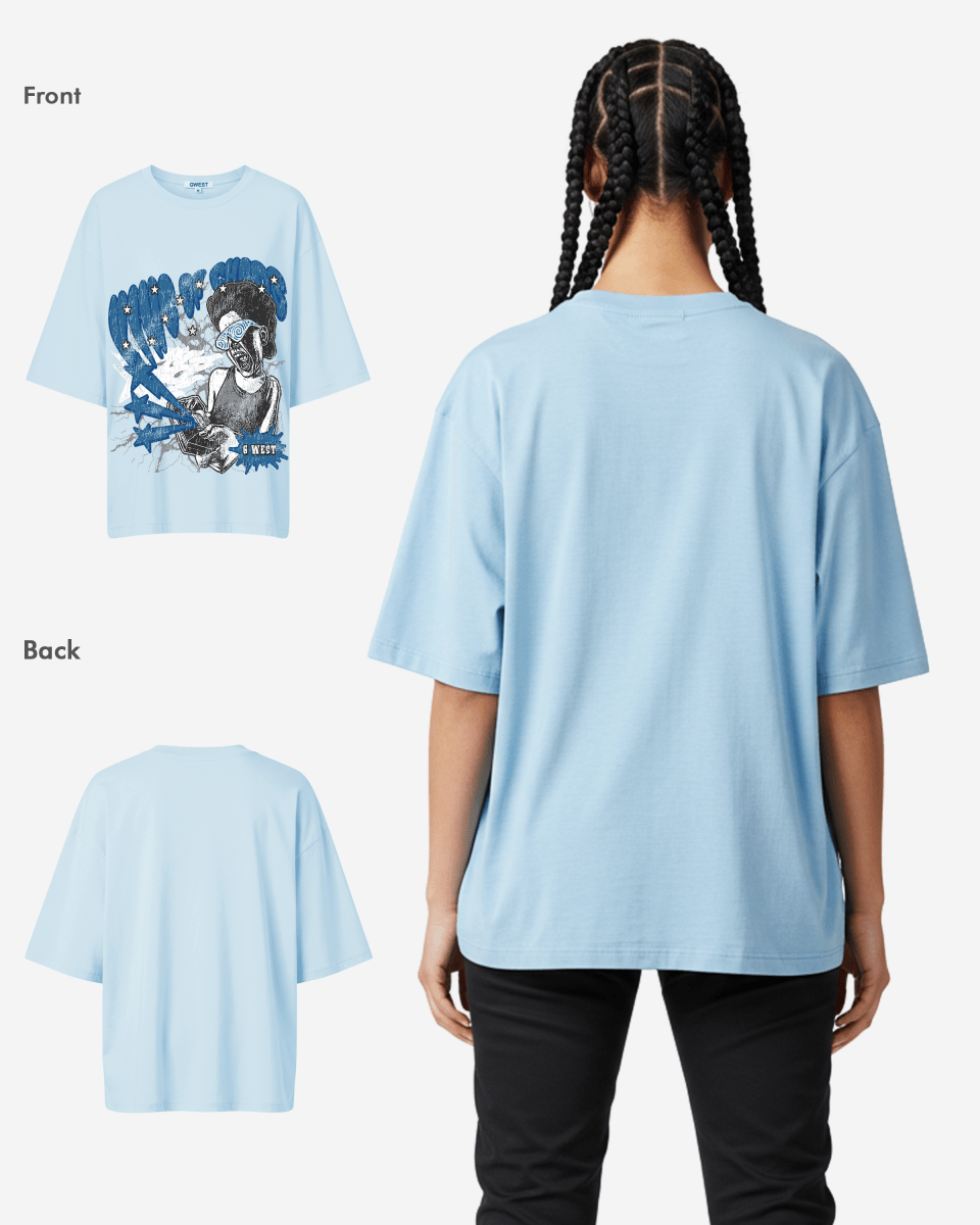 G West Womens Oversized King Of Chaos T Shirt