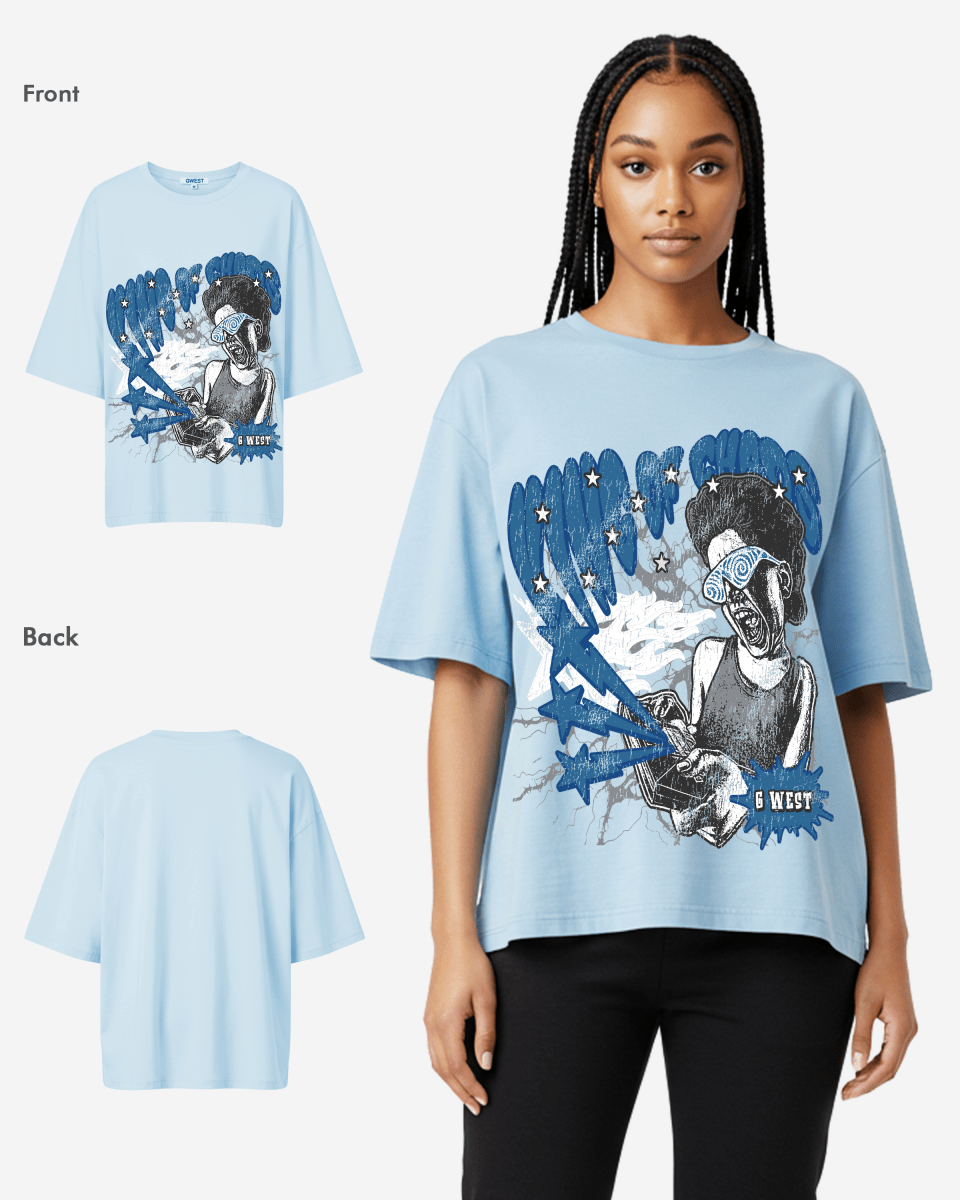 G West Womens Oversized King Of Chaos T Shirt