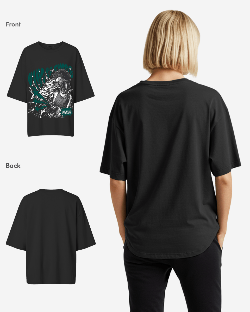 G West Womens Oversized King Of Chaos T Shirt