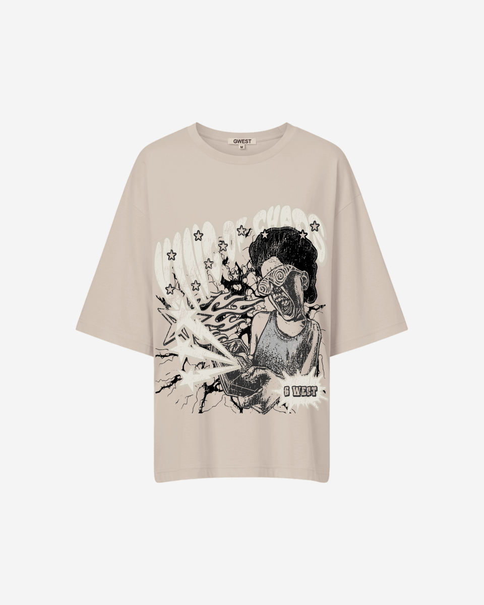 G West Womens Oversized King Of Chaos T Shirt