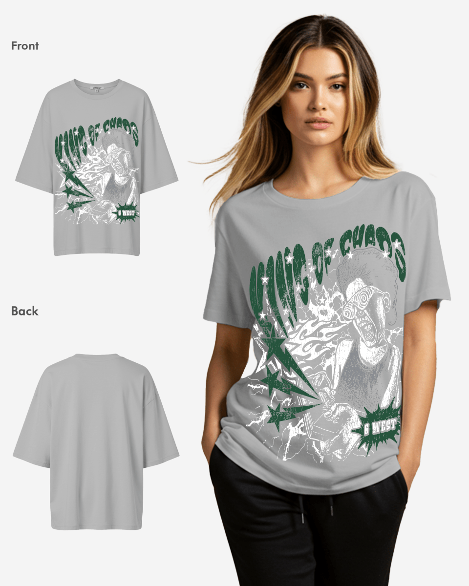 G West Womens Oversized King Of Chaos T Shirt