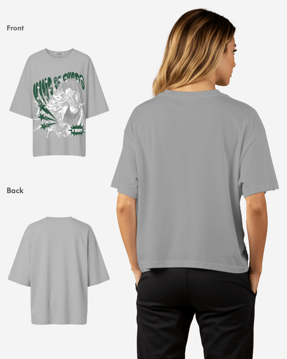G West Womens Oversized King Of Chaos T Shirt