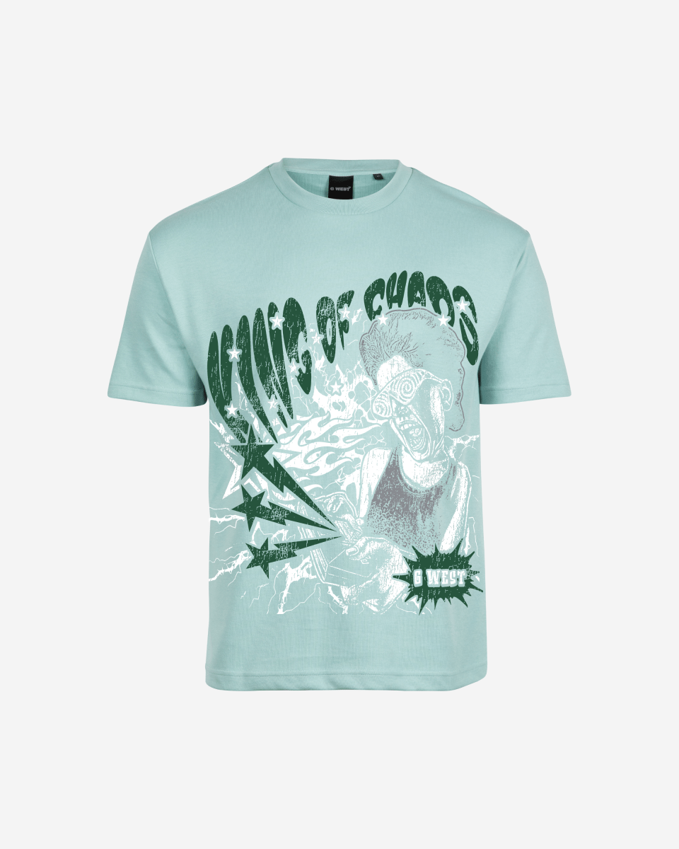 G West Mens Oversized King Of Chaos T Shirt