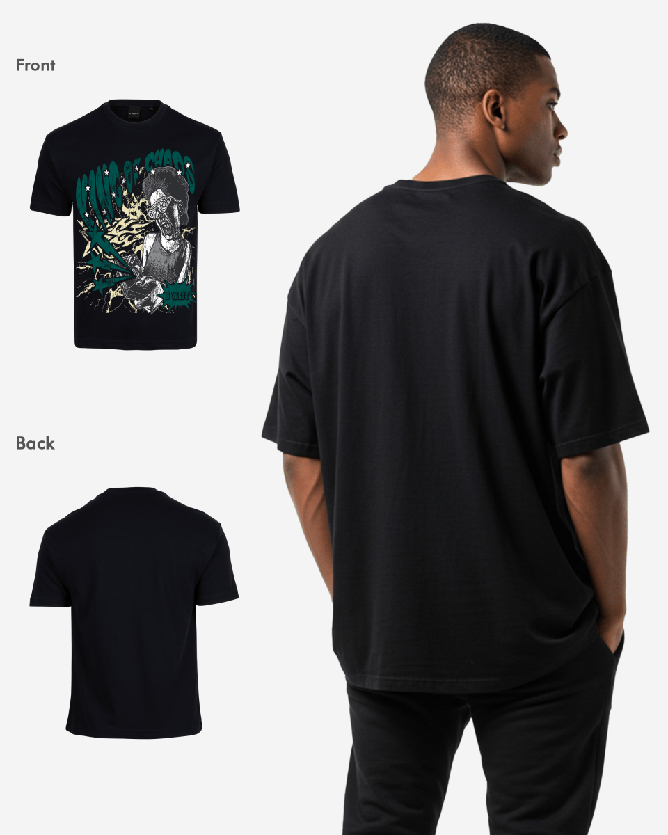 G West Mens Oversized King Of Chaos T Shirt