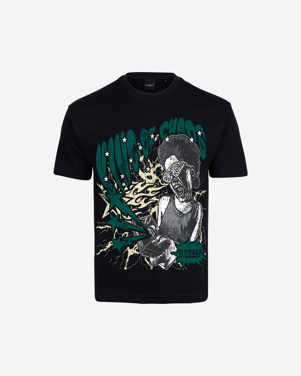 G West Mens Oversized King Of Chaos T Shirt