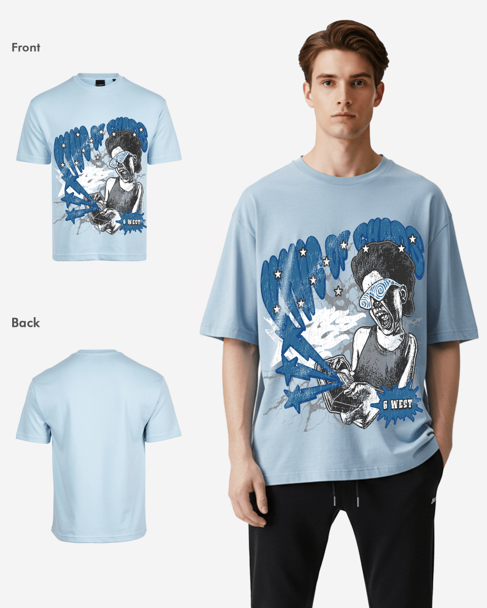 G West Mens Oversized King Of Chaos T Shirt