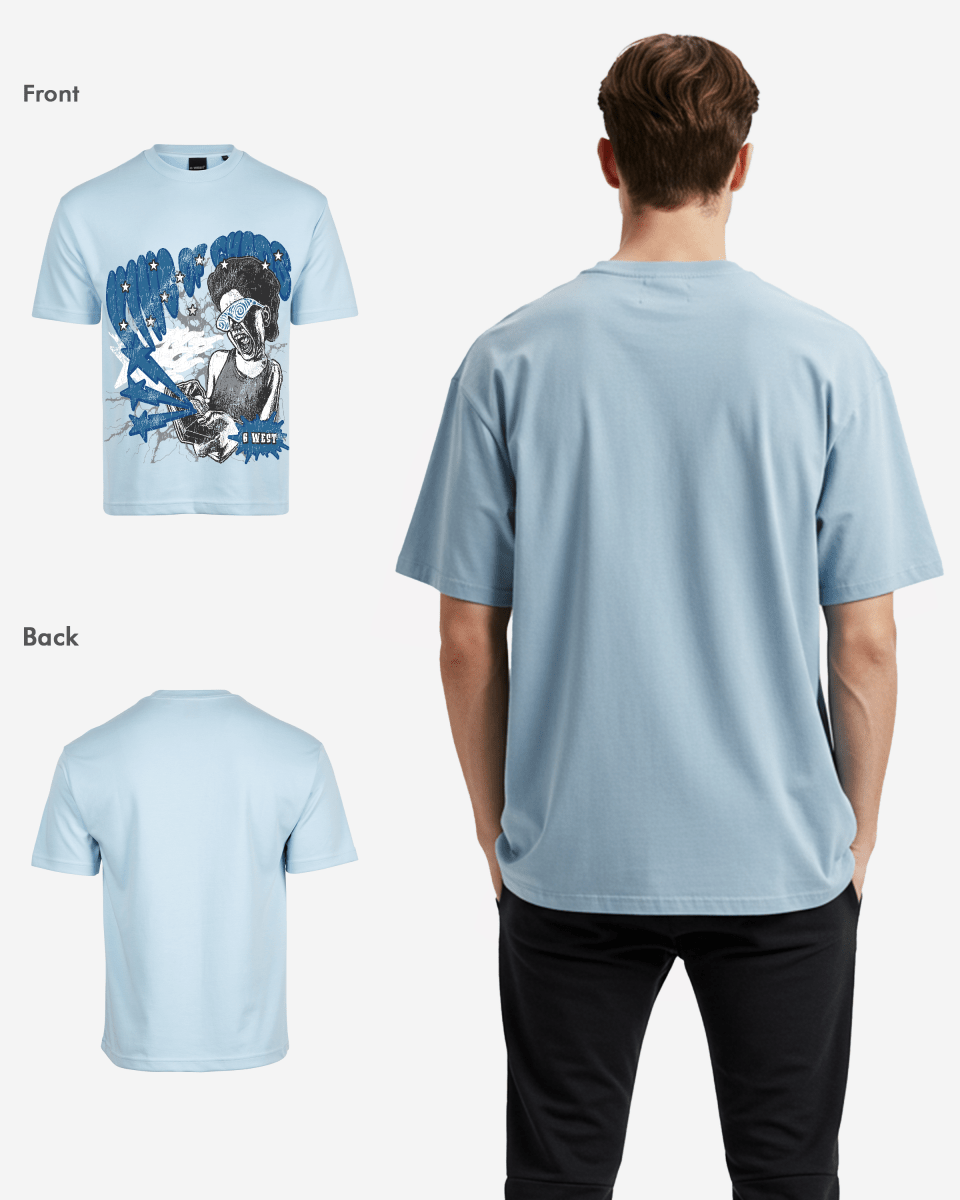 G West Mens Oversized King Of Chaos T Shirt
