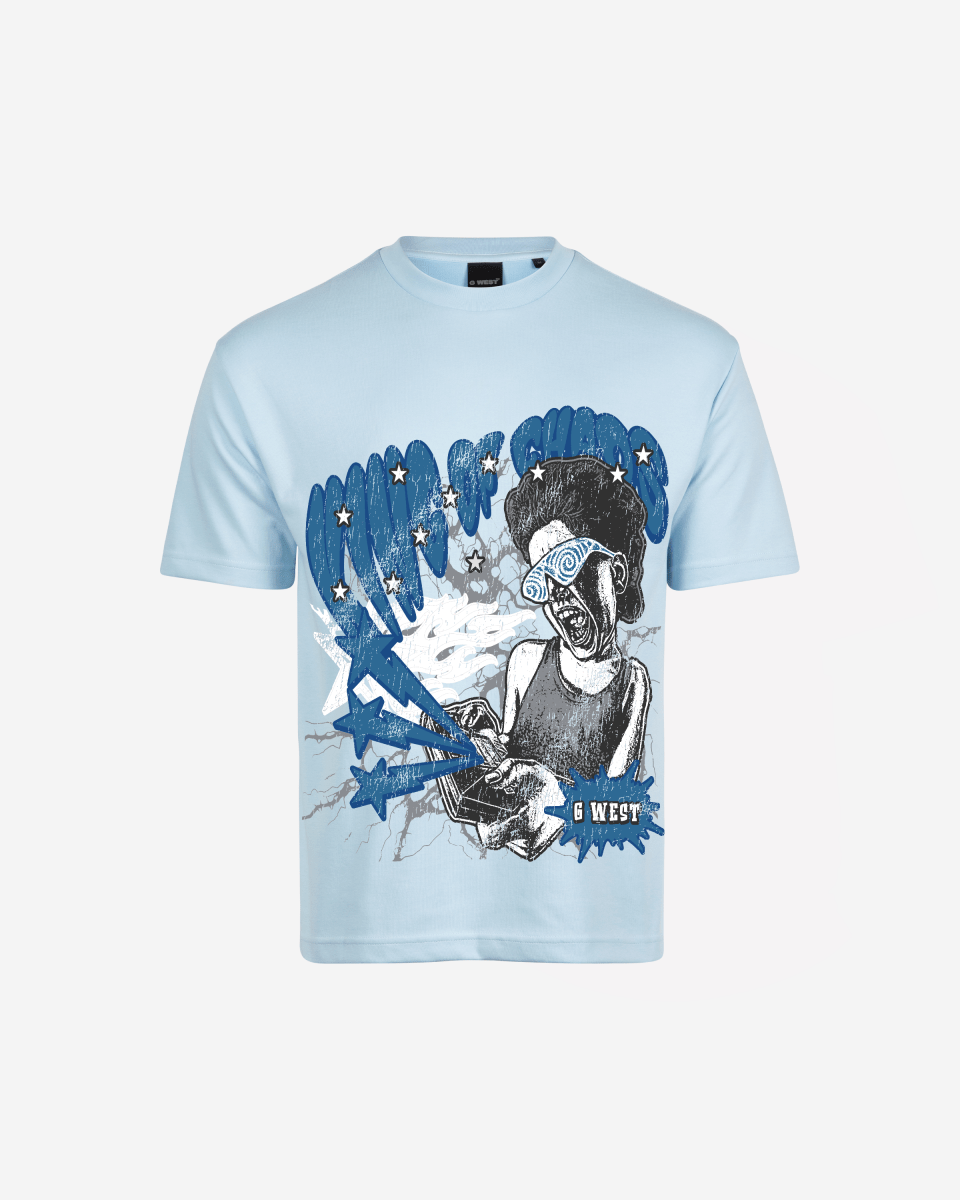 G West Mens Oversized King Of Chaos T Shirt