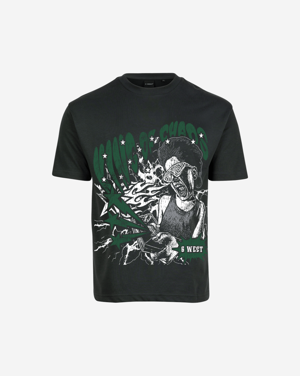 G West Mens Oversized King Of Chaos T Shirt
