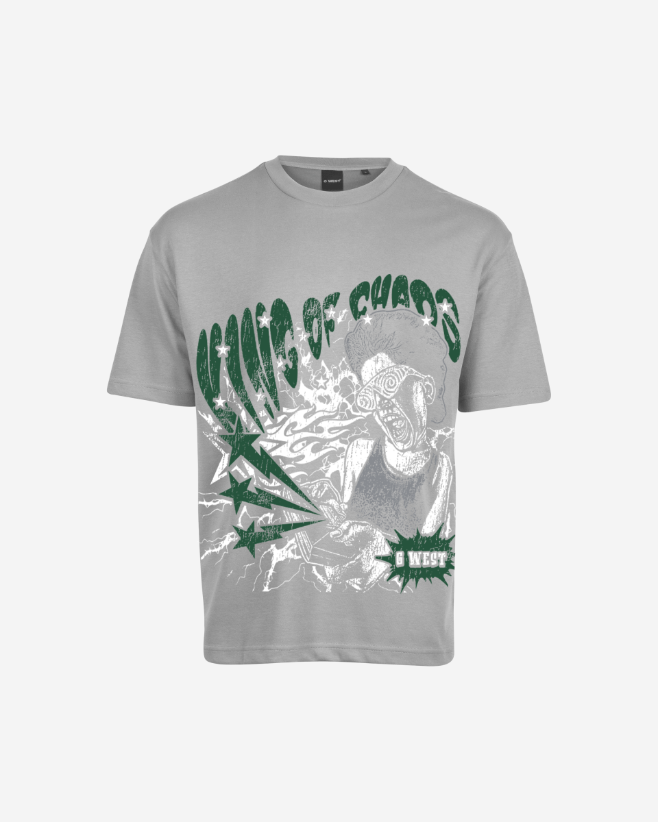 G West Mens Oversized King Of Chaos T Shirt