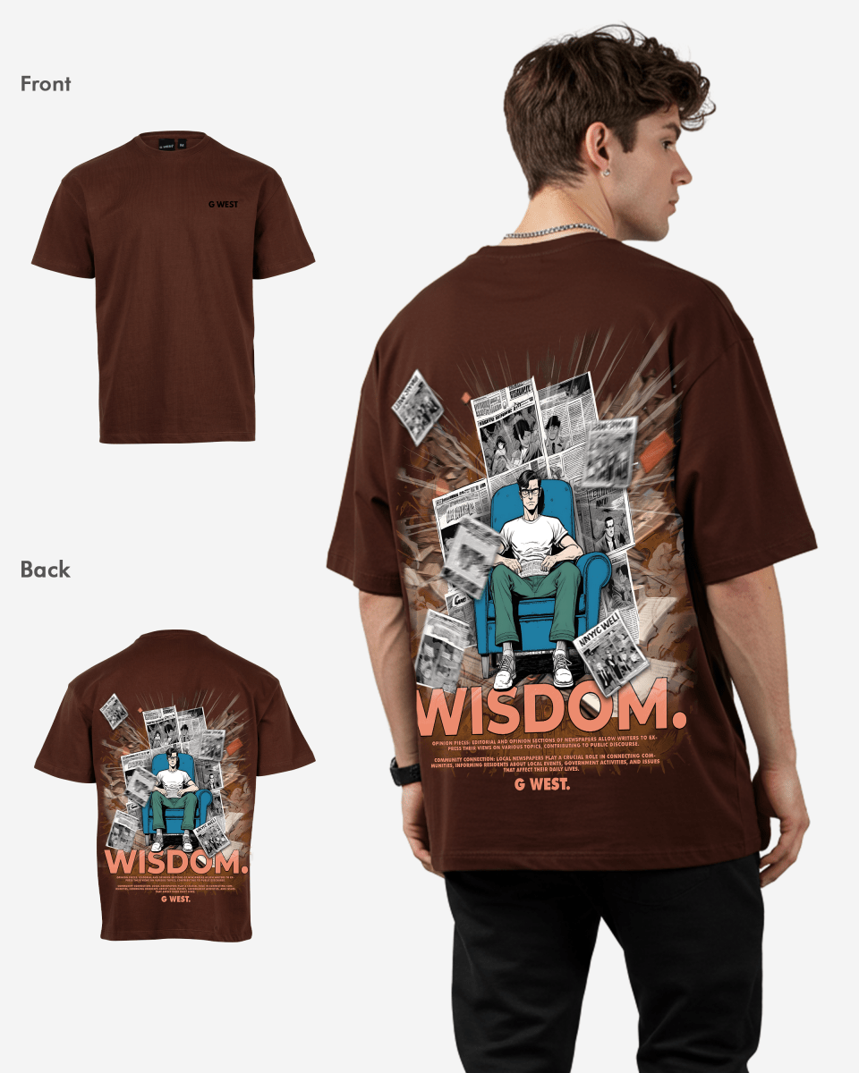 G West Mens Oversized Library T Shirt