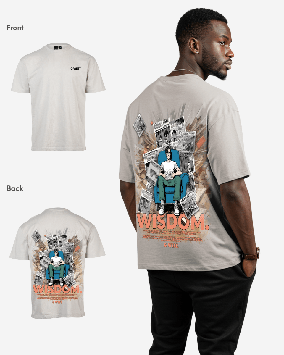 G West Mens Oversized Library T Shirt