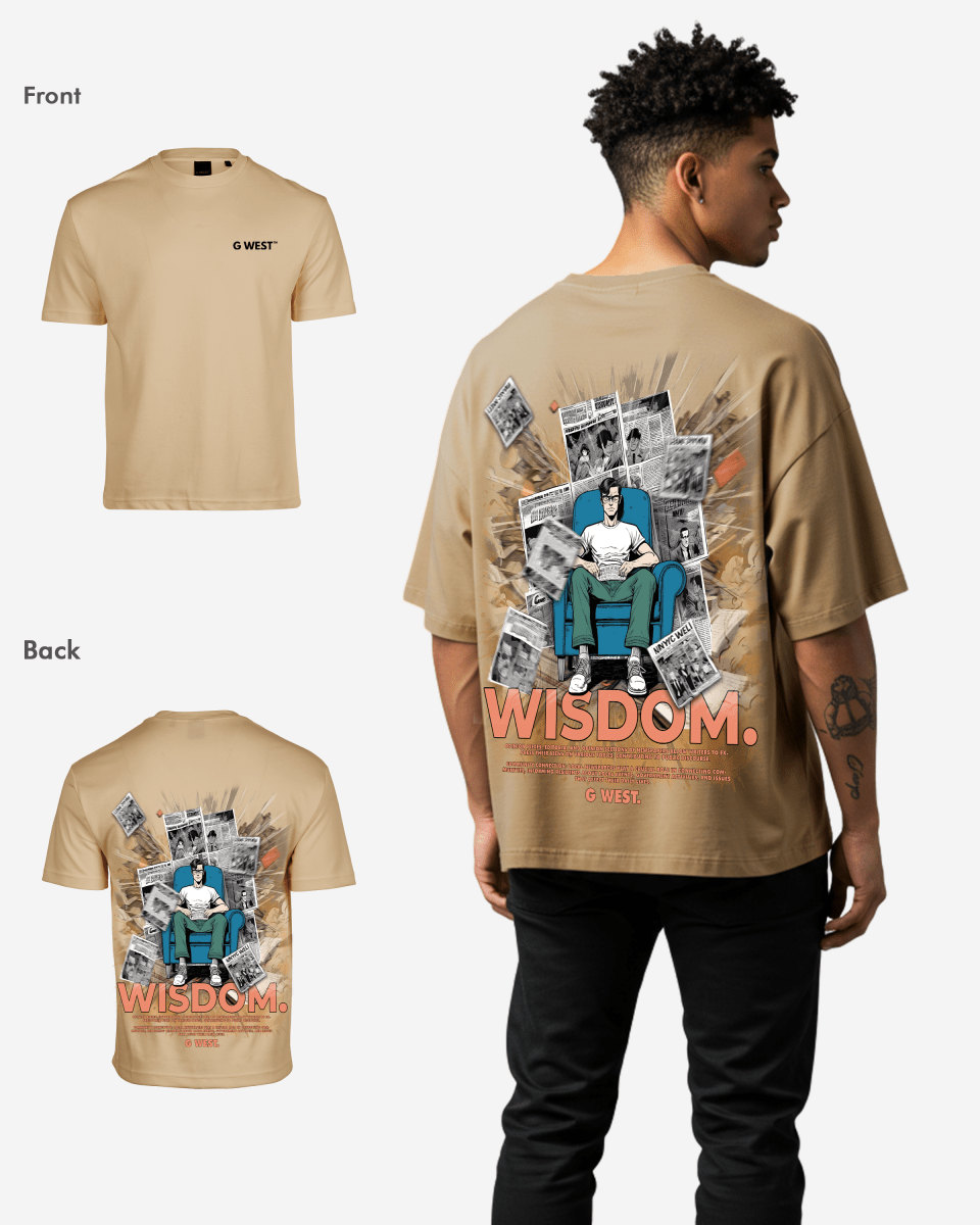 G West Mens Oversized Library T Shirt