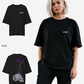G West Womens Oversized Lighting Skull Tee
