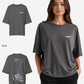 G West Womens Oversized Lighting Skull Tee