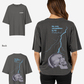 G West Womens Oversized Lighting Skull Tee