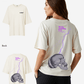 G West Womens Oversized Lighting Skull Tee