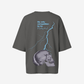 G West Womens Oversized Lighting Skull Tee