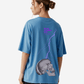 G West Womens Oversized Lighting Skull Tee