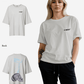 G West Womens Oversized Lighting Skull Tee