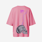 G West Womens Oversized Lighting Skull Tee